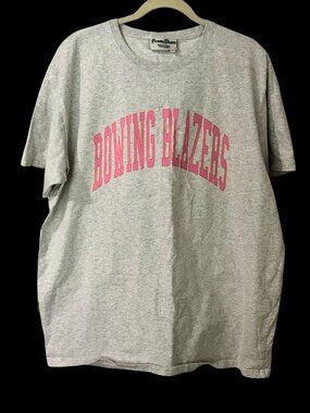 Rowing Blazers Collegiate Tee Shirt Heather Gray Light Pink
